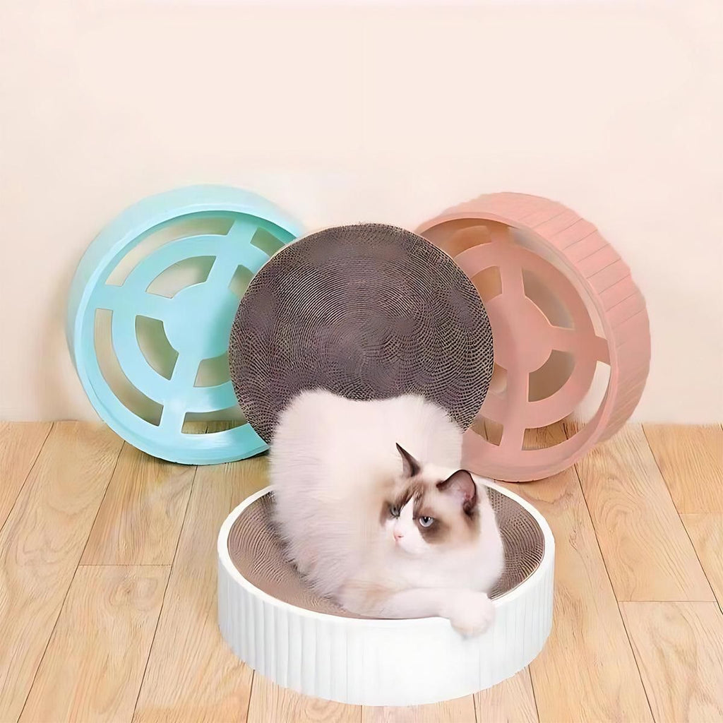 Round Cat Scratching Board, Bed and Bowl, 2 in 1, photo 5 of 6