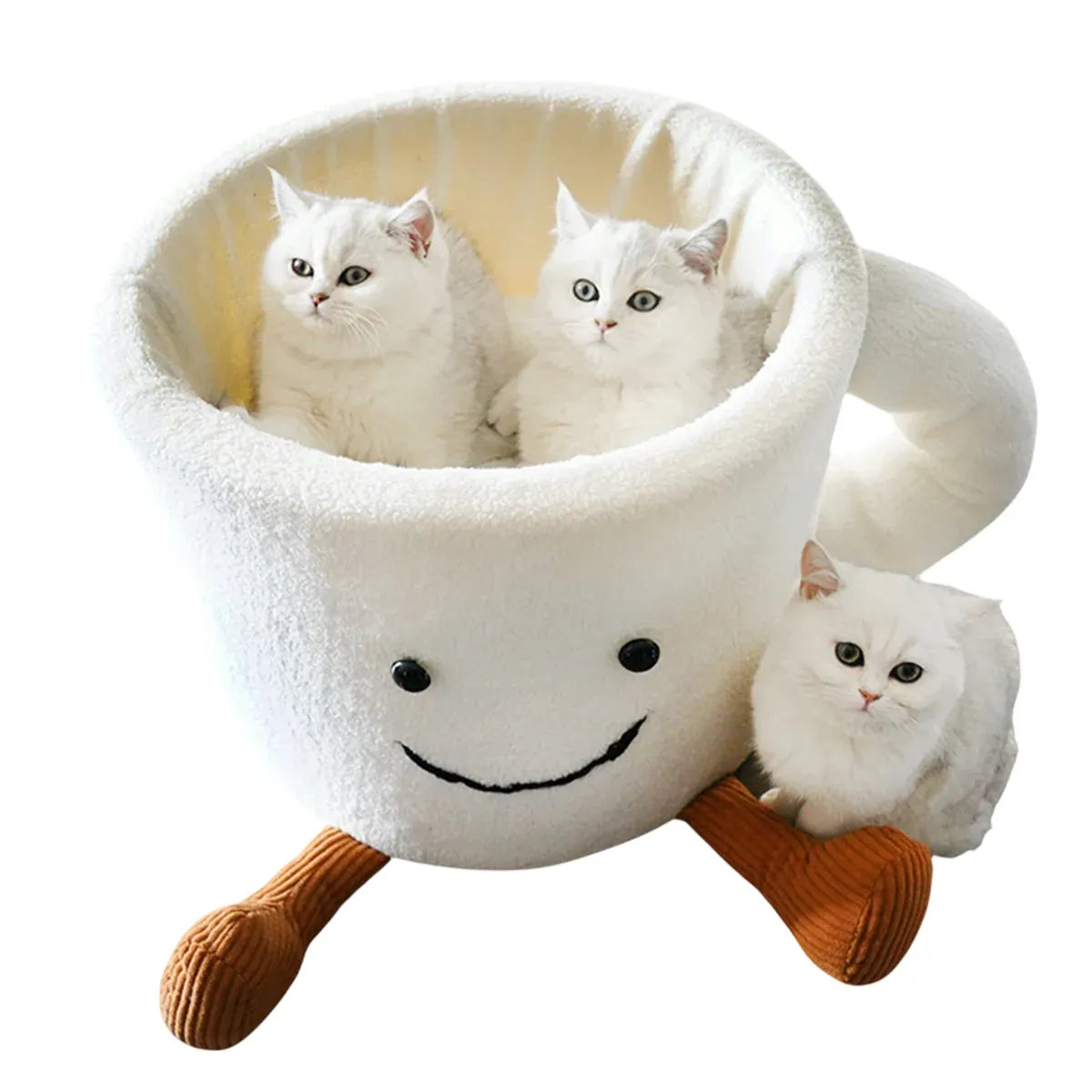 Cat Bed Coffee Cup Shape Cartoon Pet Bed Soft Nest Small Pets