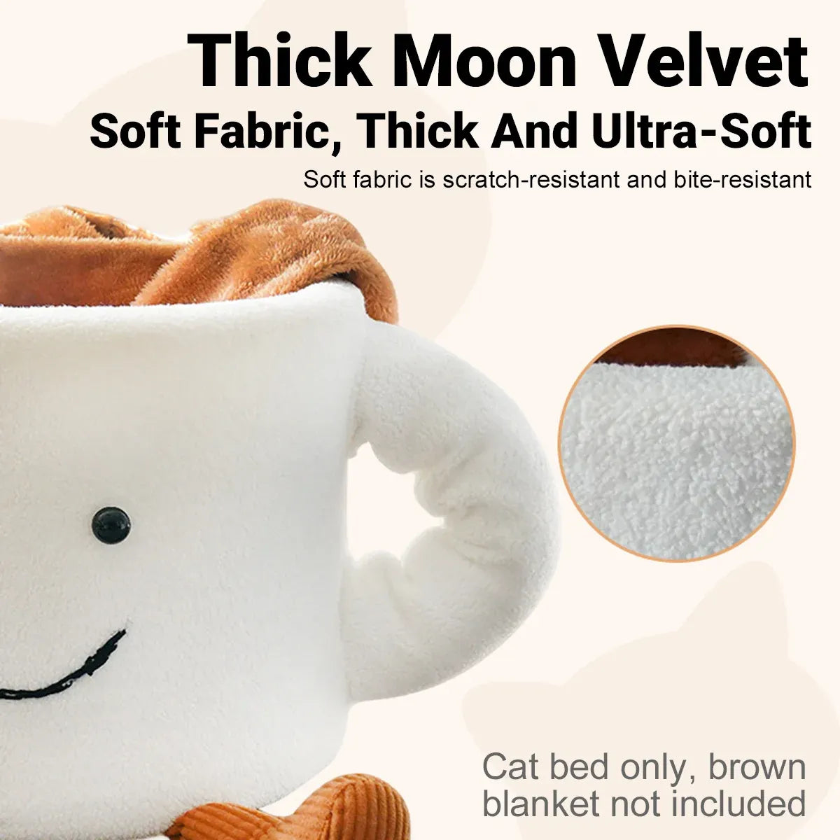 Cat Bed Coffee Cup Shape Cartoon Pet Bed Soft Nest Small Pets