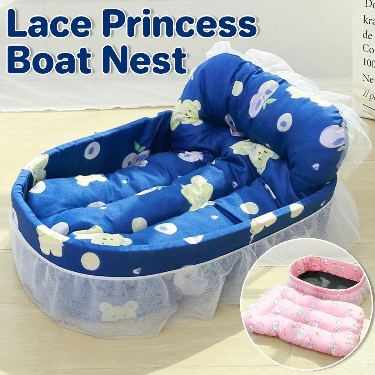 Cat Kennel Universal Cat Sleeping Nest Princess Style Lace Pet