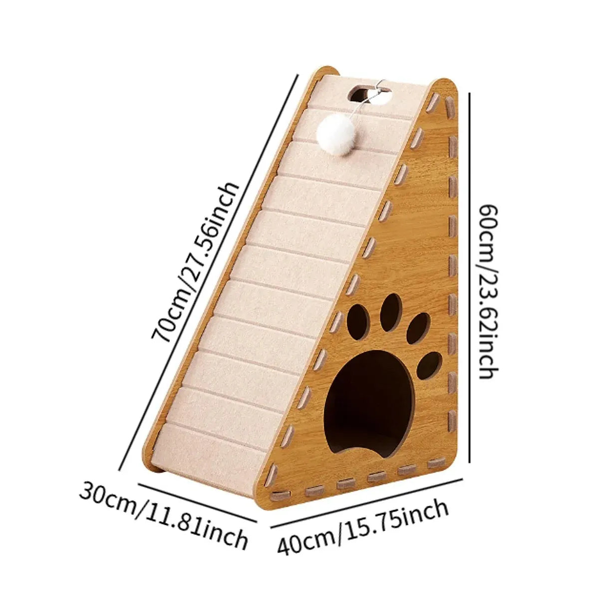 Triangle Cat Scratch Board Felt Claw Pad Vertical Nest Durable All