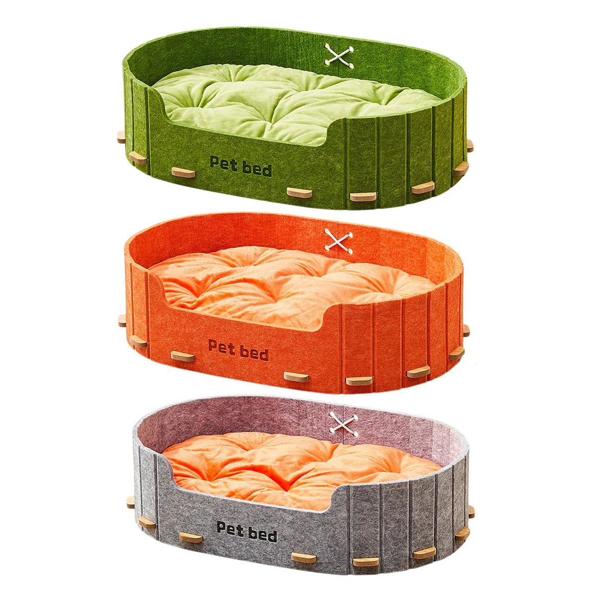 Pet Sleeping Bed Felt Cat Nest Warm Dog Bed Soft Indoor Cushion