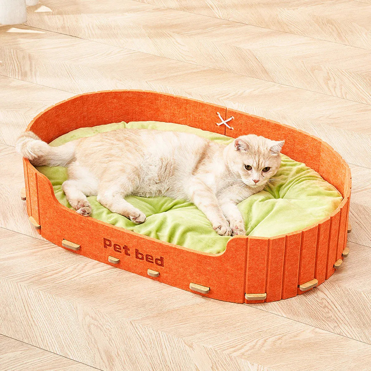 Pet Sleeping Bed Felt Cat Nest Warm Dog Bed Soft Indoor Cushion