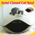 Cat Bed Semi Enclosed Nest Removable Washable Pet House Four Seasons