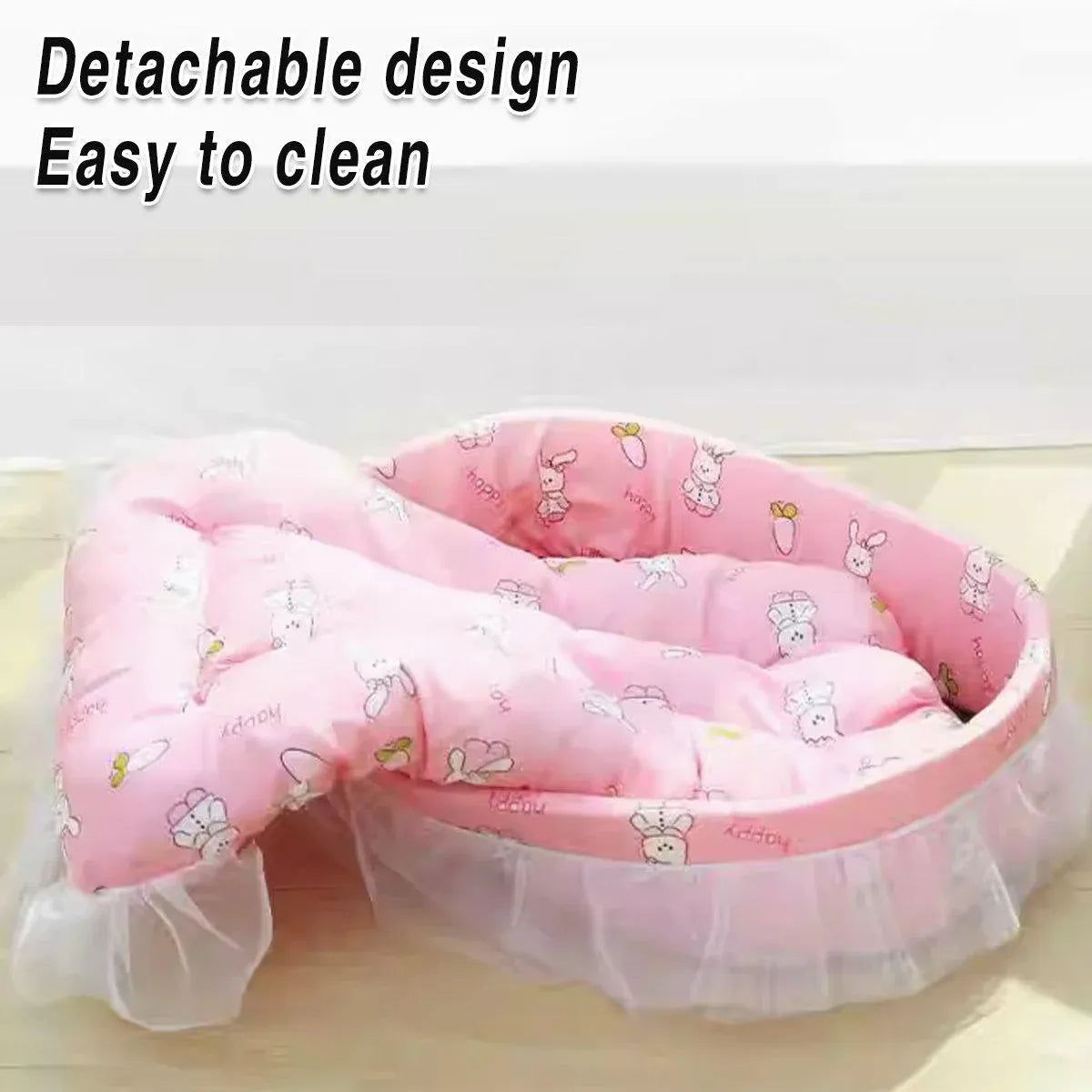 Cat Kennel Universal Cat Sleeping Nest Princess Style Lace Pet