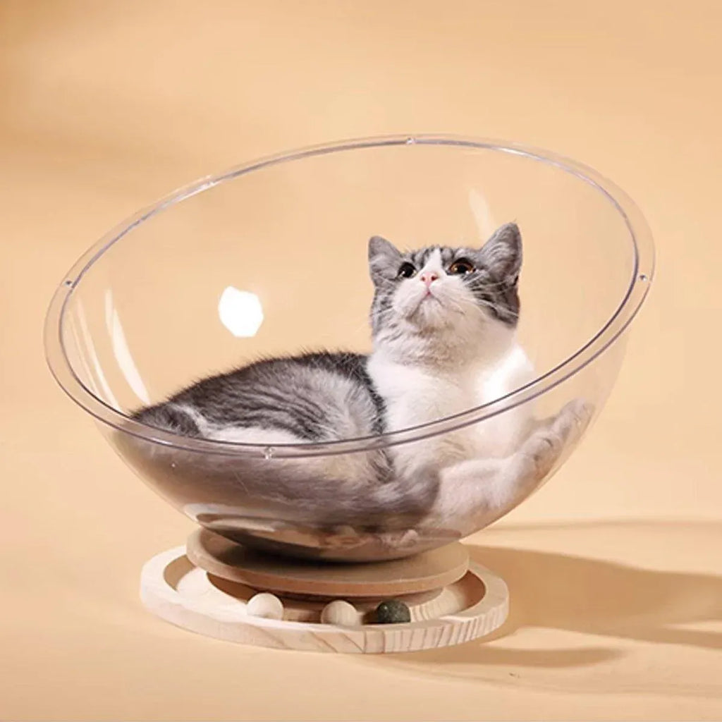 Four Seasons Acrylic Space Capsule Cat Bed Semi-closed Cool Nest