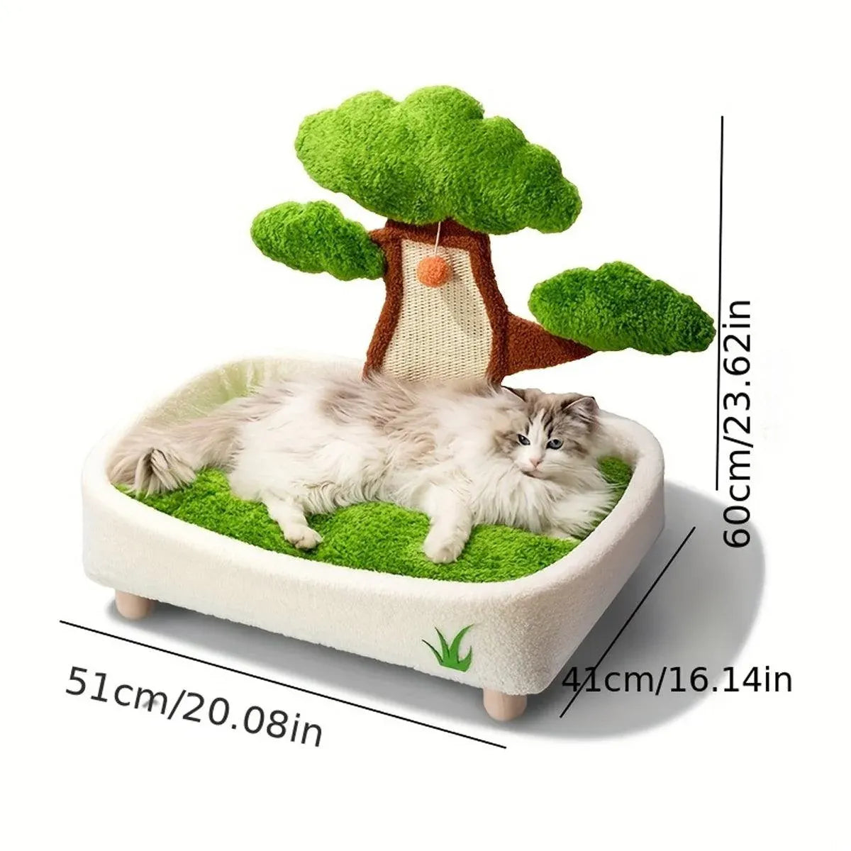 Pine Tree Shape Cat Scratching Board Wear-Resistant Removable
