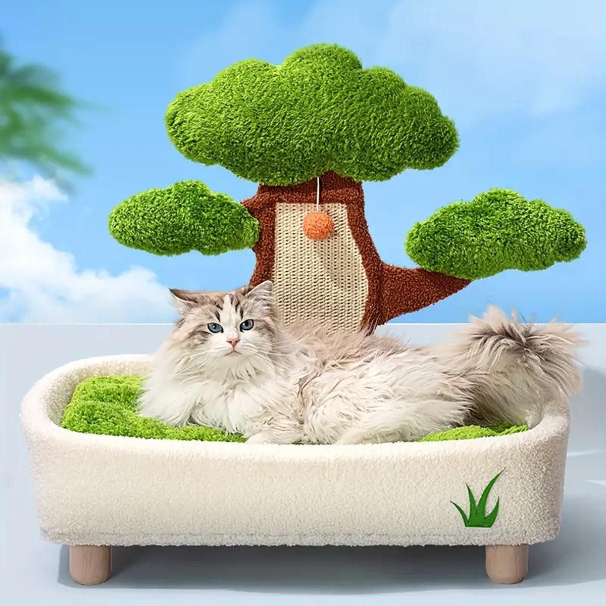 Pine Tree Shape Cat Scratching Board Wear-Resistant Removable