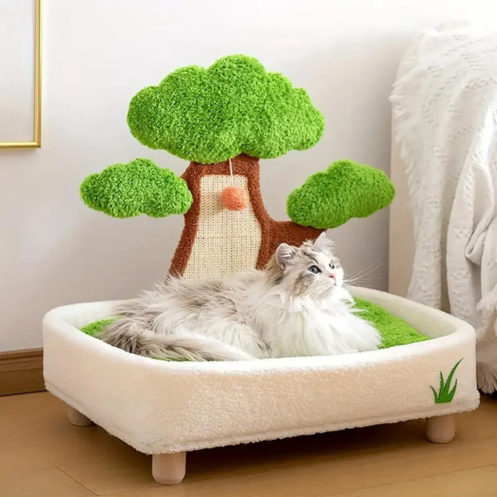 Pine Tree Shape Cat Scratching Board Wear-Resistant Removable