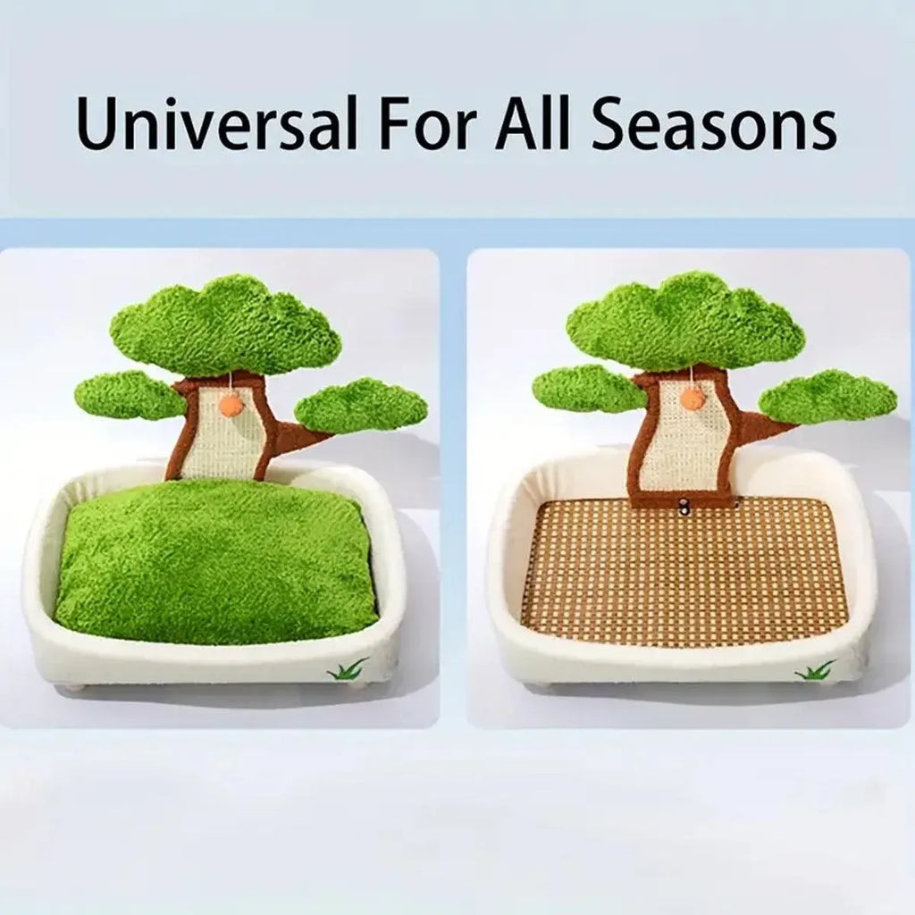 Pine Tree Shape Cat Scratching Board Wear-Resistant Removable