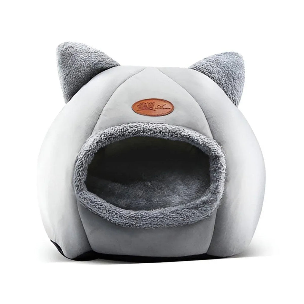 Cat Bed Winter Warm Enclosed Pet House Cozy Indoor Sleeping Nest