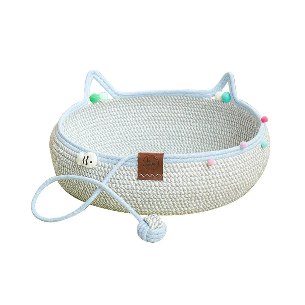 Rattan Cat Bed Weaving Cat Sleeping Basket