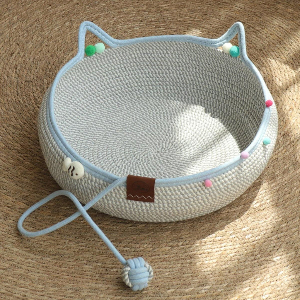 Rattan Cat Bed Weaving Cat Sleeping Basket