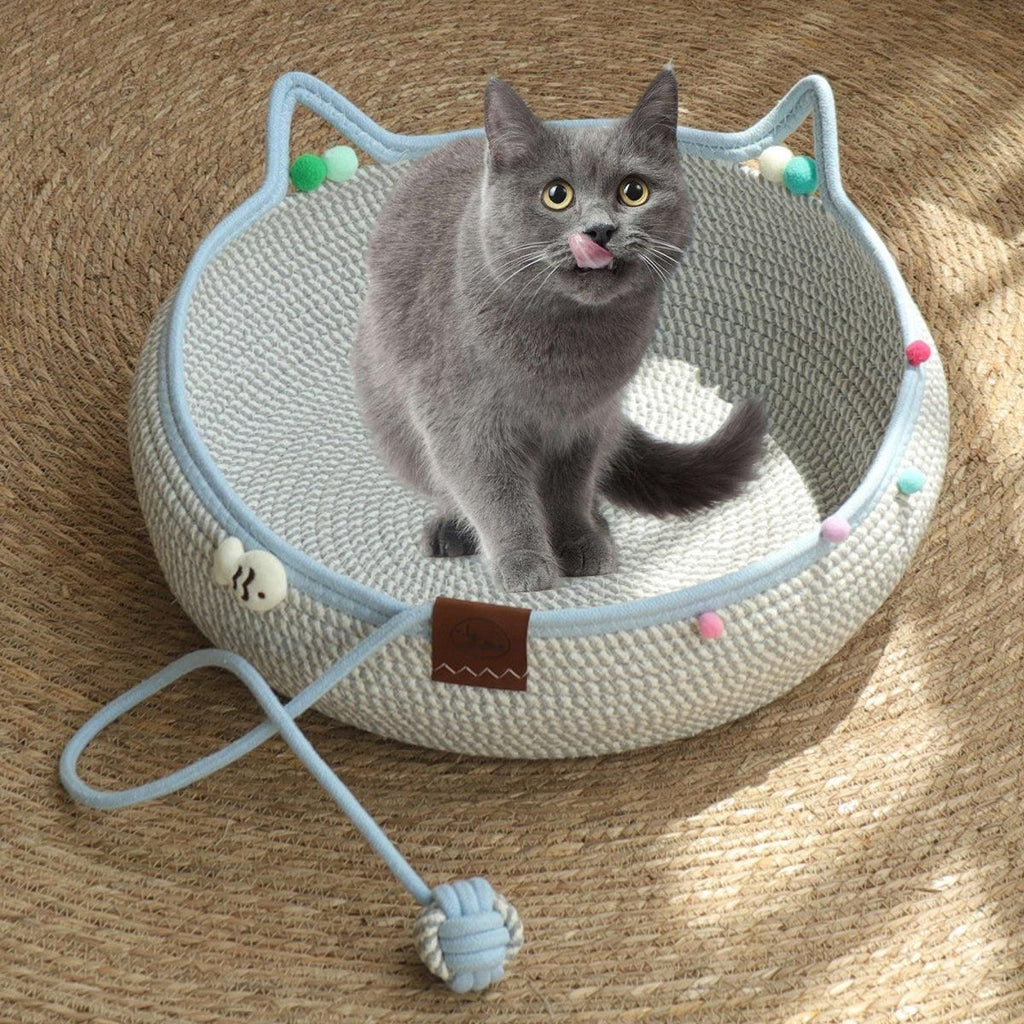 Rattan Cat Bed Weaving Cat Sleeping Basket