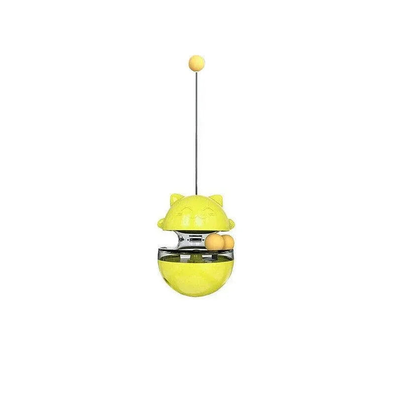 Cat Treat Dispenser Toy Ball Kitten Selfplay Interactive Tumbler