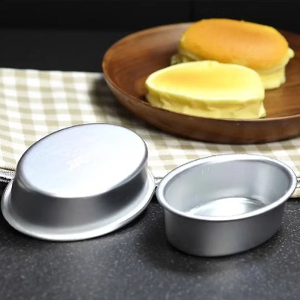 Oval Aluminium Cheesecake Moulds, Pack of 20