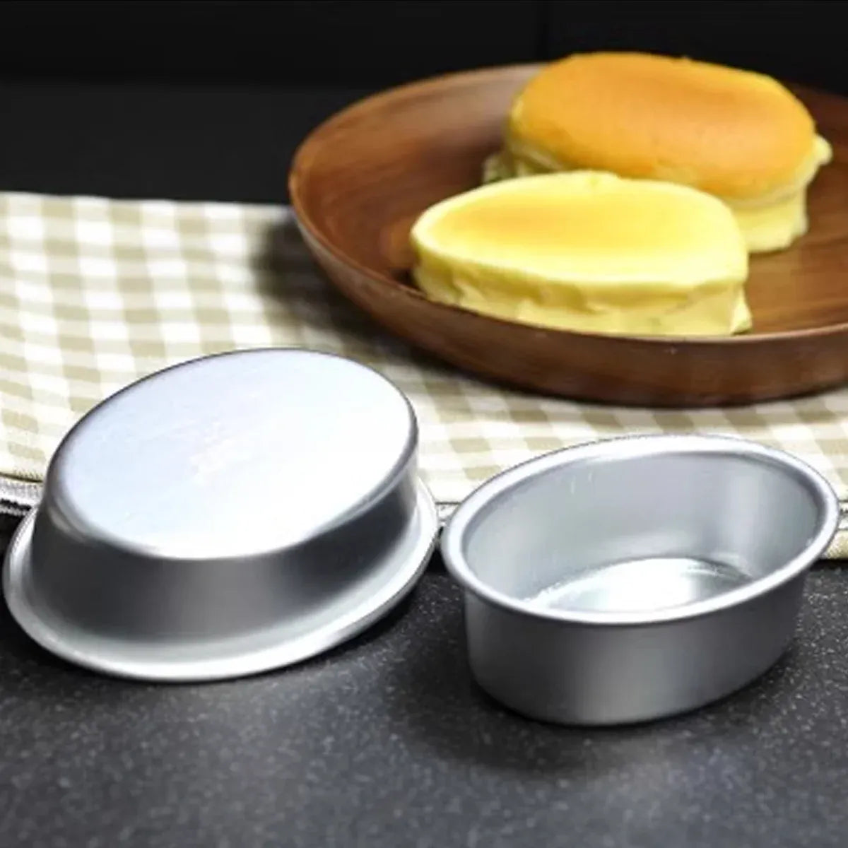 Oval Aluminium Cheesecake Moulds, Pack of 20