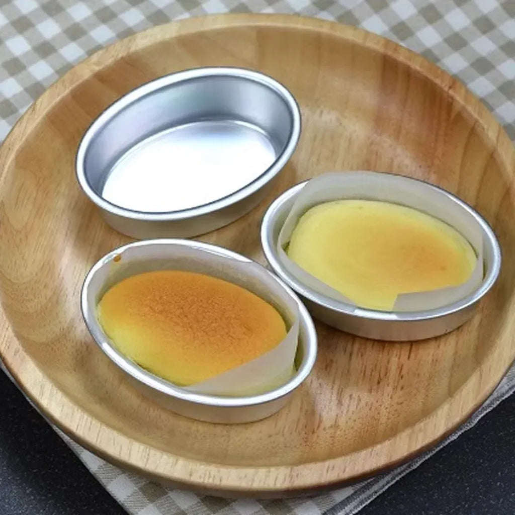 Oval Aluminium Cheesecake Moulds, Pack of 20