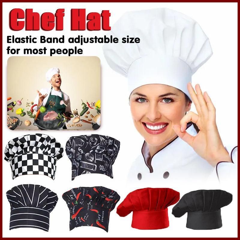 Adjustable Polyester Chef Cap with Elastic Band