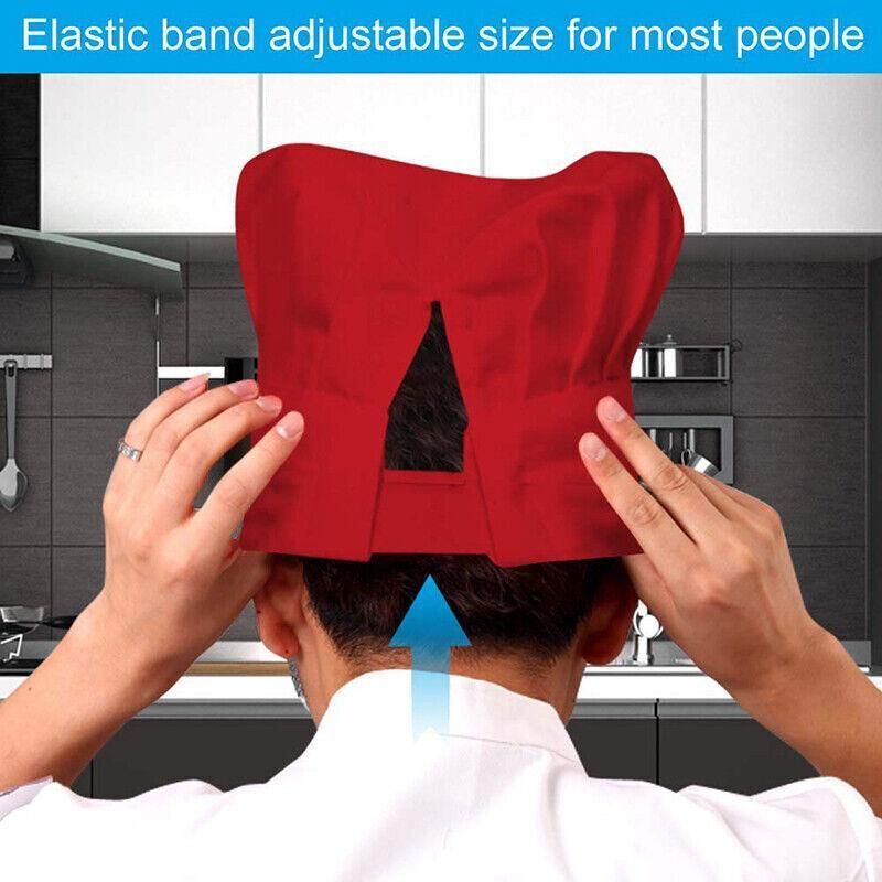 Adjustable Polyester Chef Cap with Elastic Band