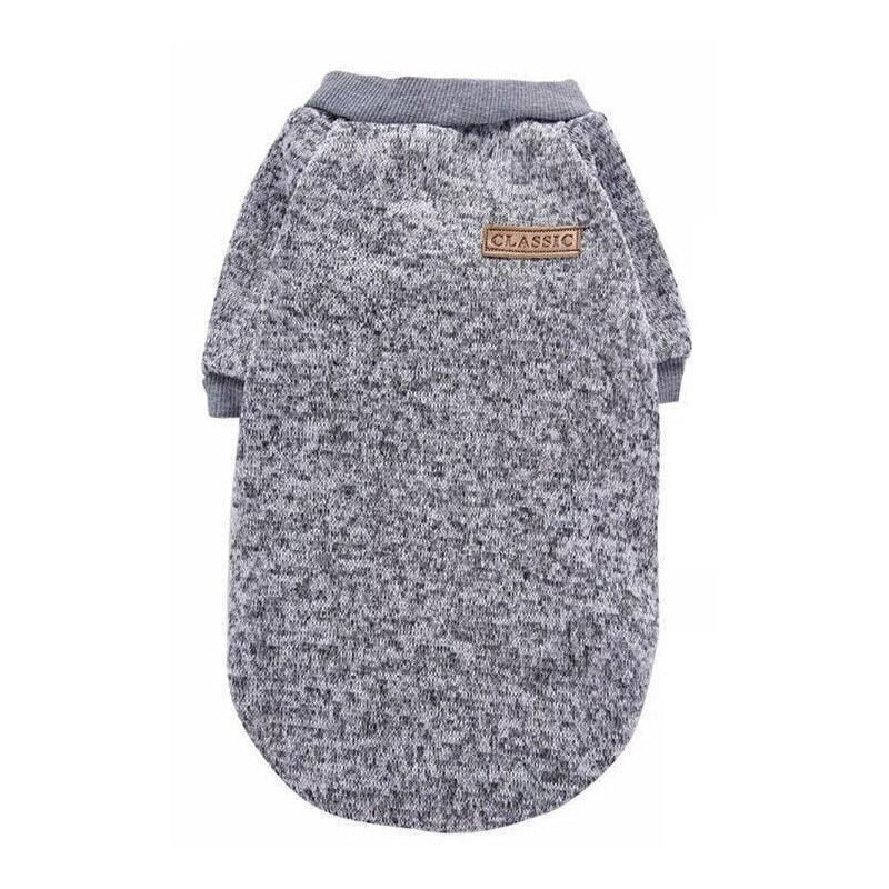 L Size Cute Pet Dog Warm Jumper Sweater Clothes Cat Knitted Coat