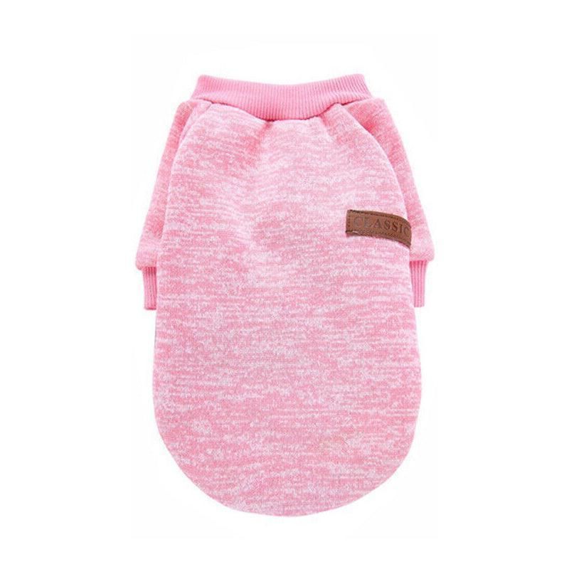 L Size Cute Pet Dog Warm Jumper Sweater Clothes Cat Knitted Coat