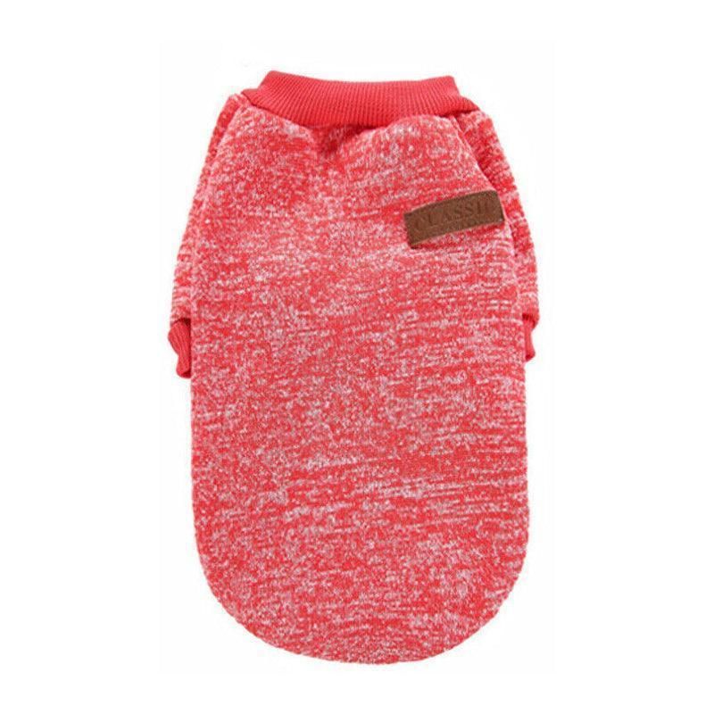 L Size Cute Pet Dog Warm Jumper Sweater Clothes Cat Knitted Coat