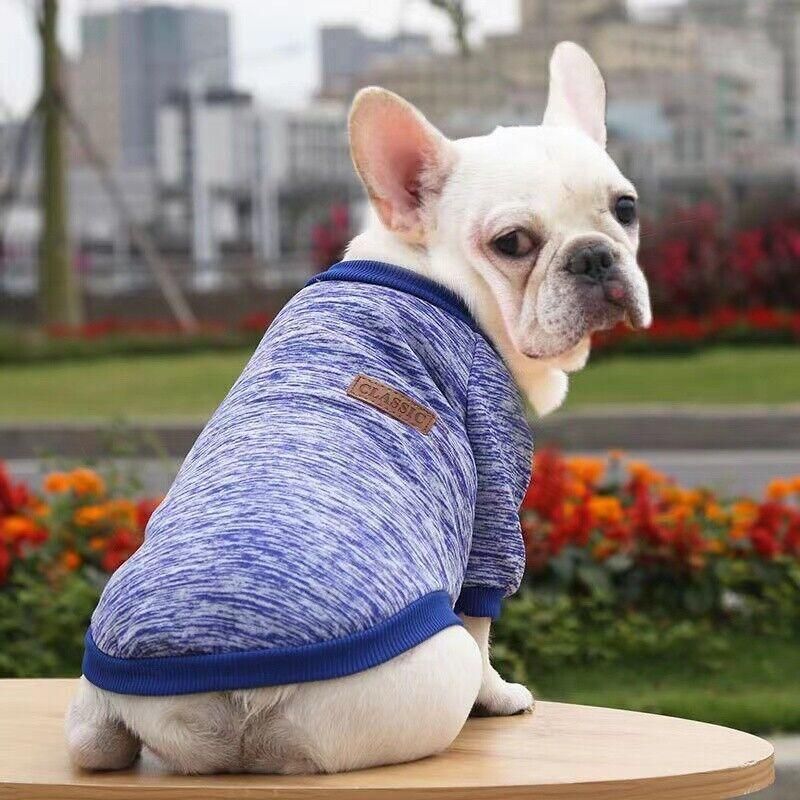 L Size Cute Pet Dog Warm Jumper Sweater Clothes Cat Knitted Coat