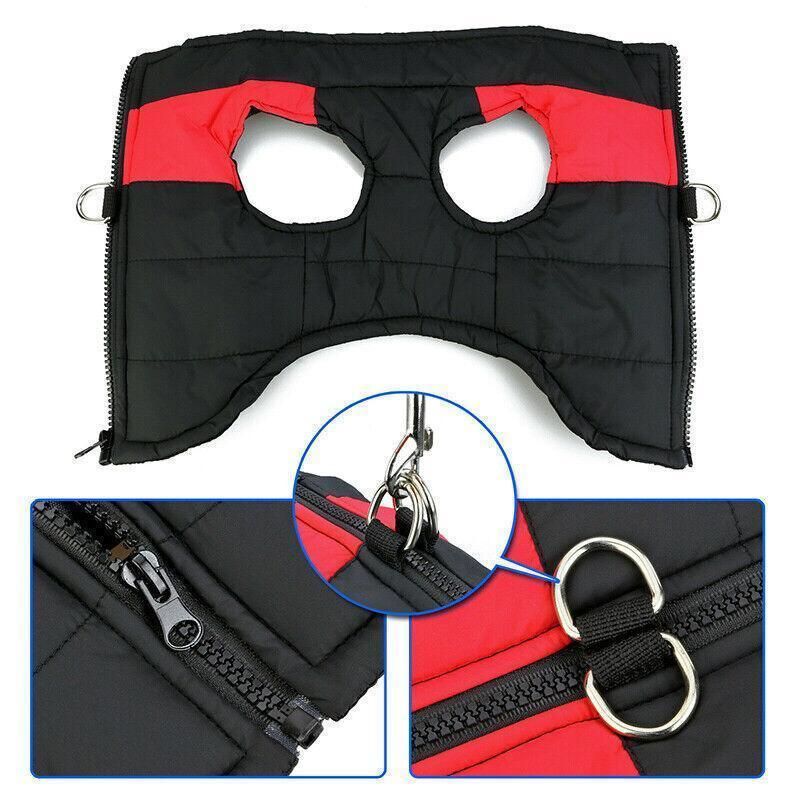 L Size Large Dog Jacket Padded Waterproof Pet Clothes Warm