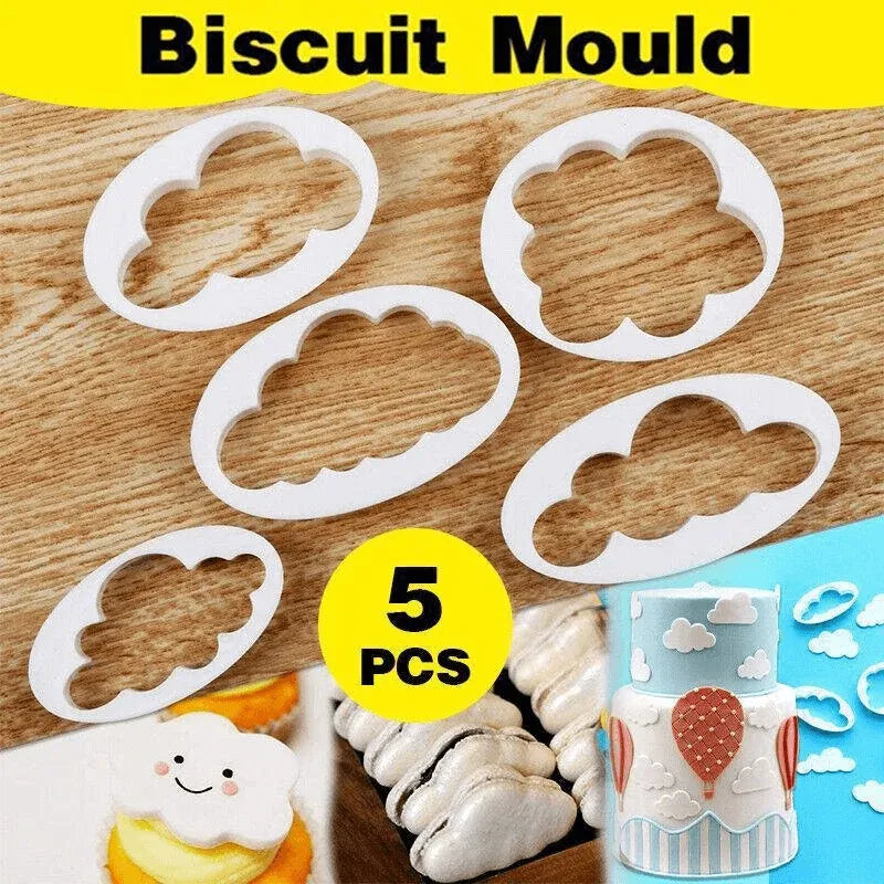 Cloud Shape Cookie Cutters, Set of 5