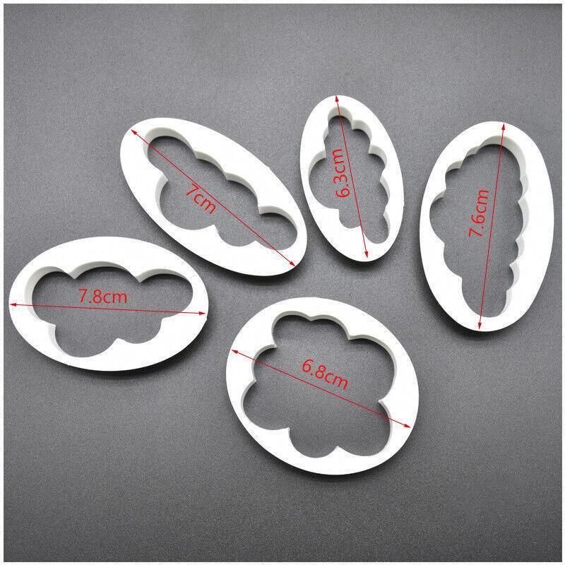 Cloud Shape Cookie Cutters, Set of 5