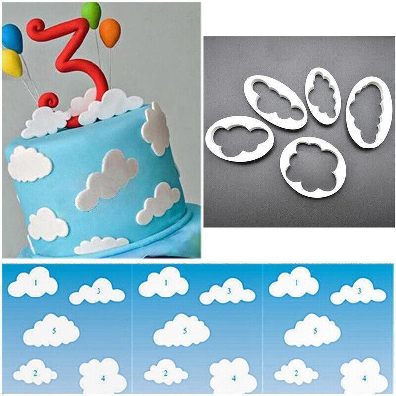 Cloud Shape Cookie Cutters, Set of 5
