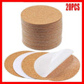 Plain Round Cork Coasters, 20 Pack, 10 cm