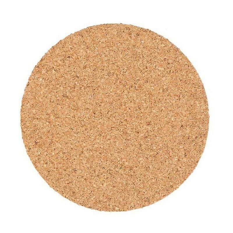 Plain Round Cork Coasters, 20 Pack, 10 cm