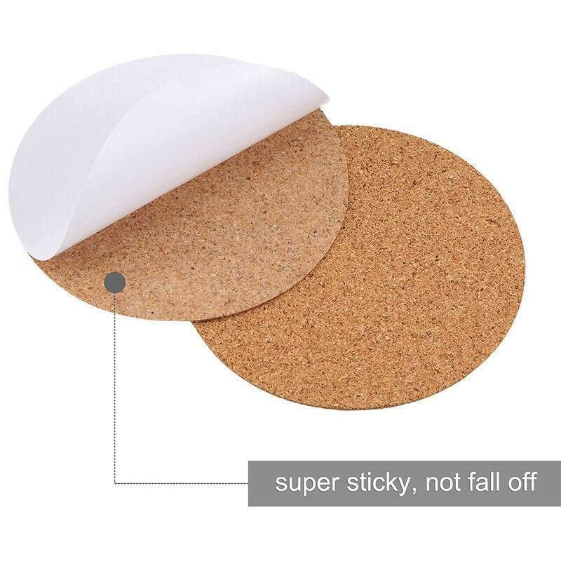 Plain Round Cork Coasters, 20 Pack, 10 cm