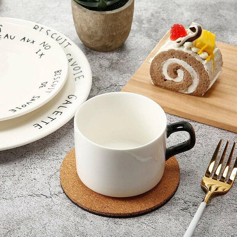 Plain Round Cork Coasters, 20 Pack, 10 cm