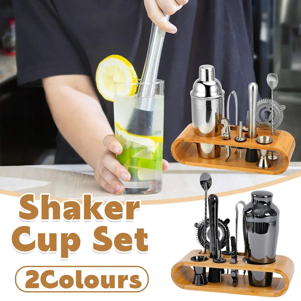 Cocktail Shaker Set Bar Tools Stainless Steel Mixing Glasses Drink
