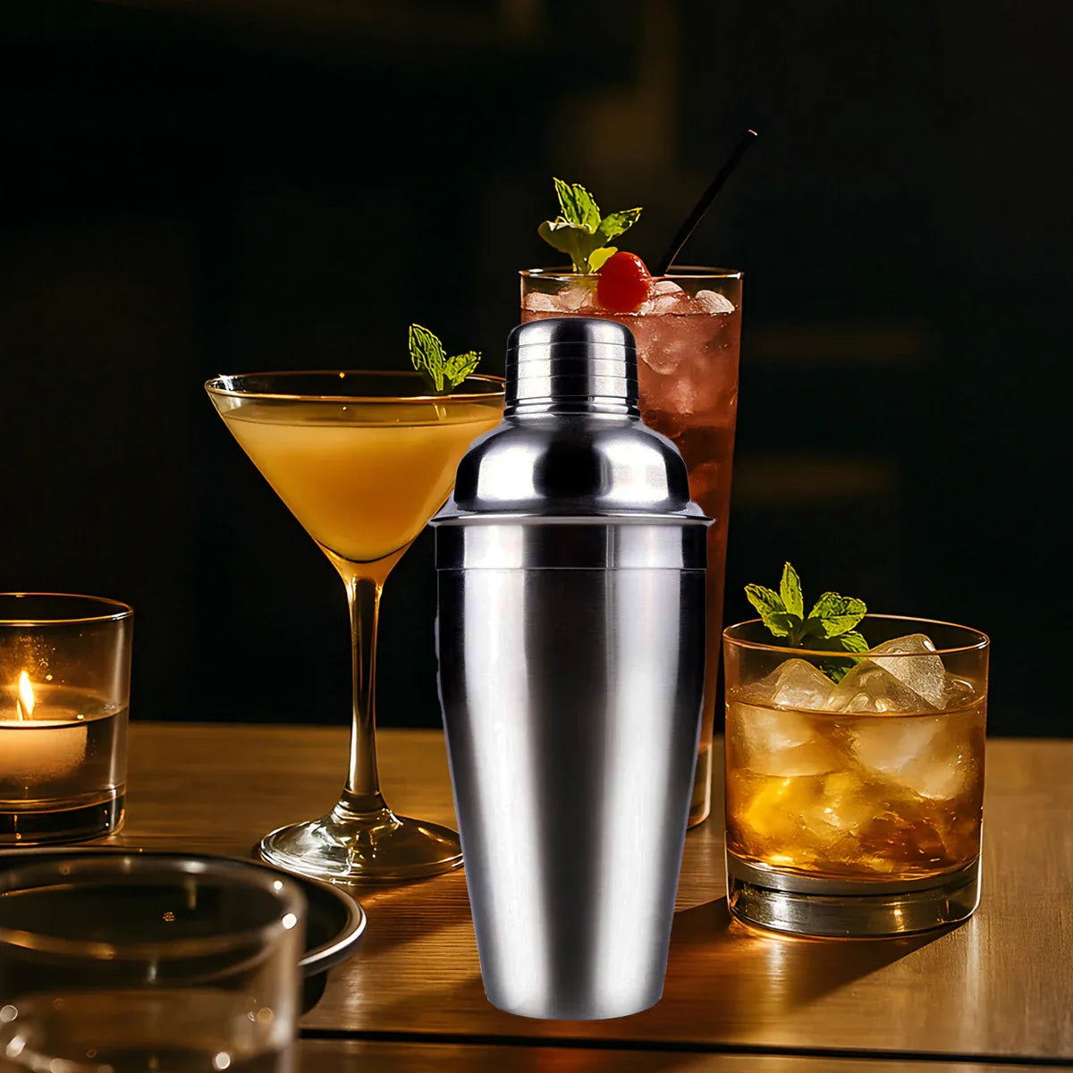 Stainless Steel Cocktail Shaker Decanter and Shaker For Home Bar