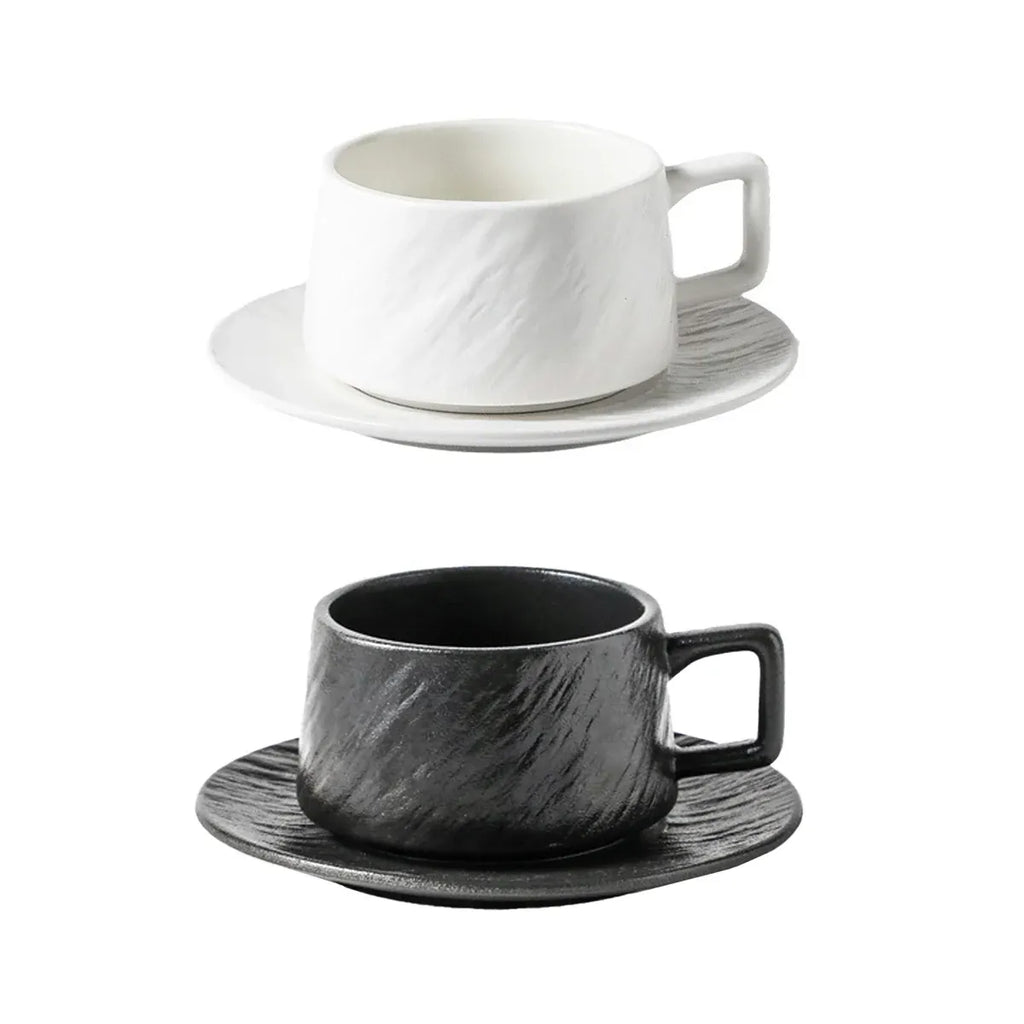 Ceramic Coffee Cup and Saucer Set
