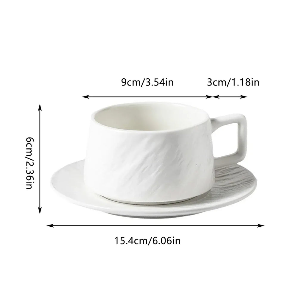 Ceramic Coffee Cup and Saucer Set