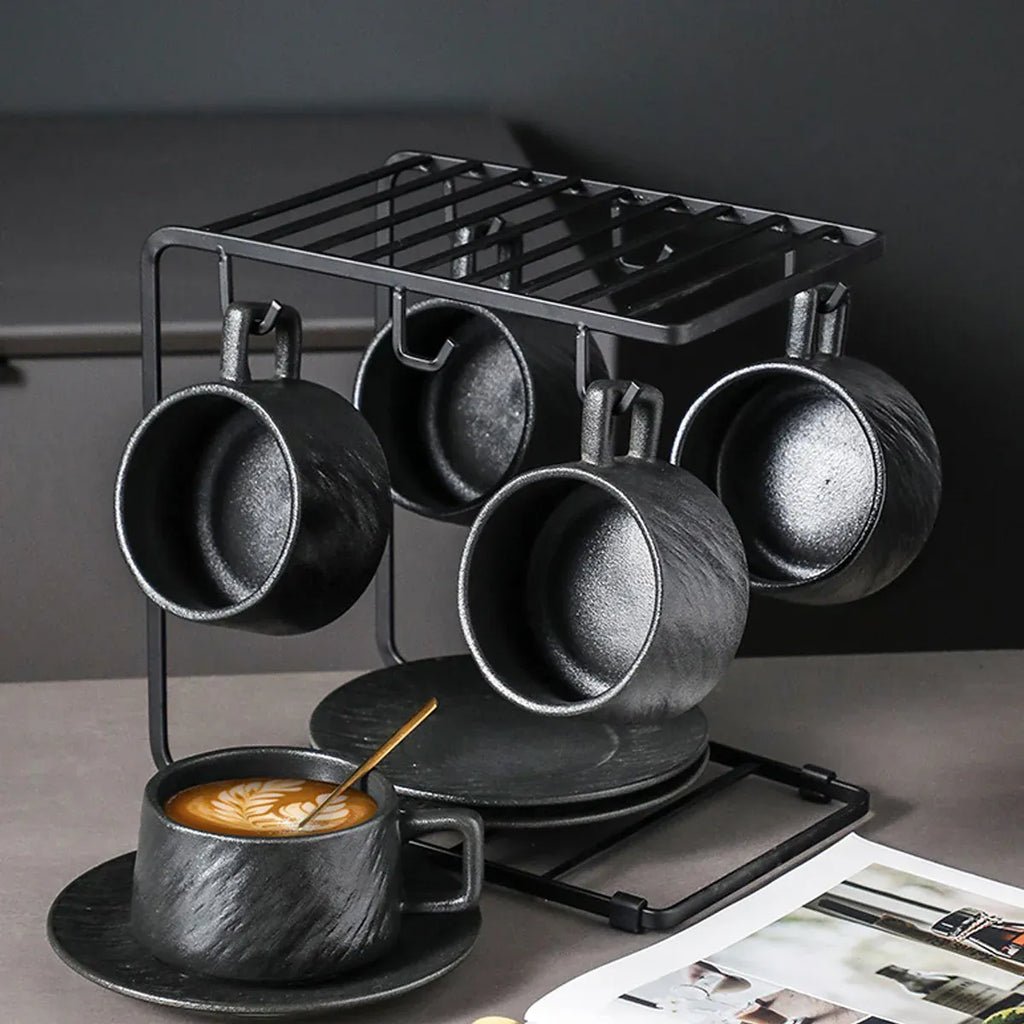 Ceramic Coffee Cup and Saucer Set