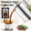 Stainless Steel French Press Coffee Pot, 600 ml