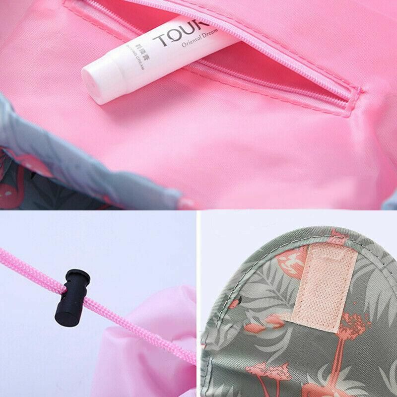 Drawstring Makeup Bag That Opens Flat, 53 x 53 cm