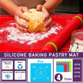 Silicone Pastry Rolling Mat, Blue, 64 x 45 cm