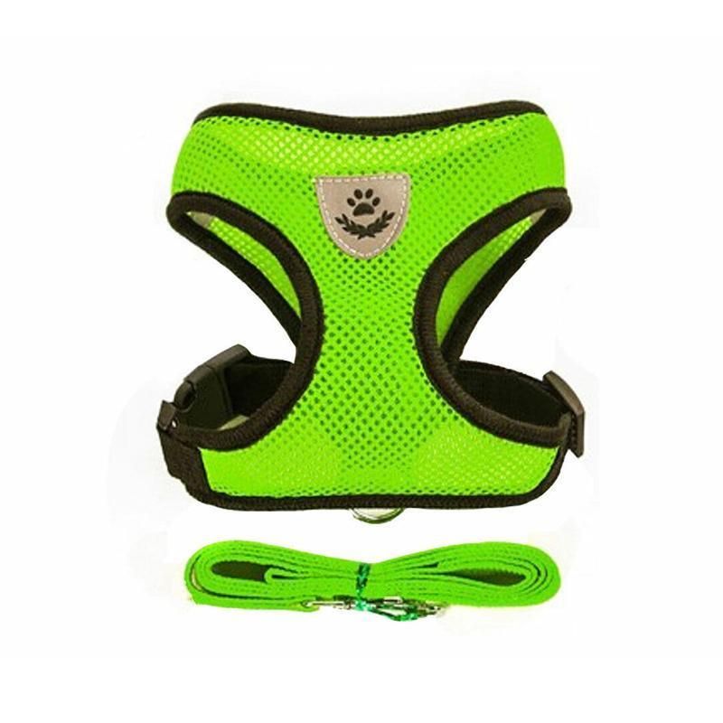 Soft Mesh Dog Harness Vest with Lead, M or L