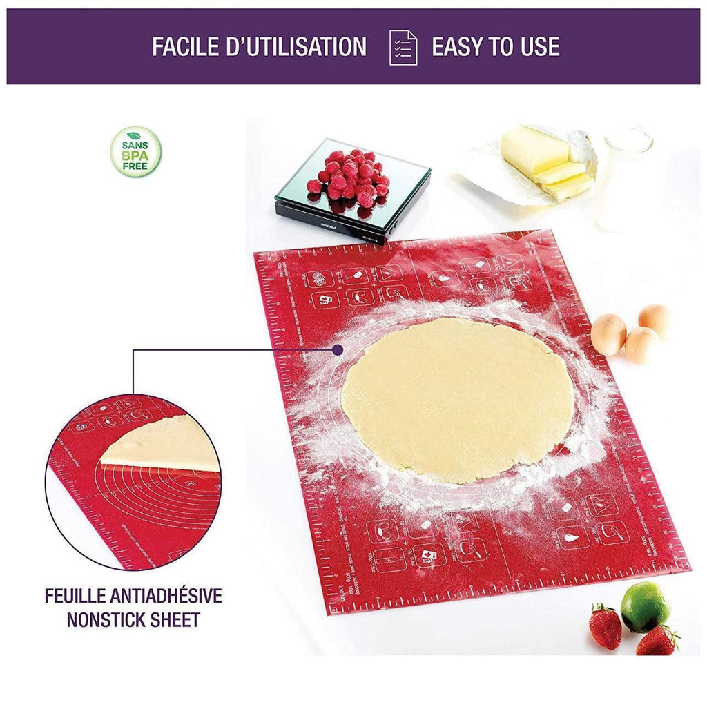Green Reusable Non-Stick Silicone Rolling Dough Mat Cake Pastry Baking Fondant Sheet