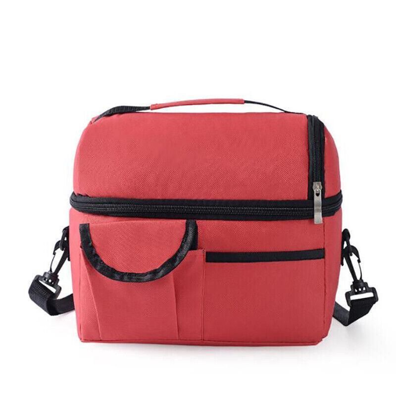 Insulated Lunch Tote Cooler Bag, 8 L, Red