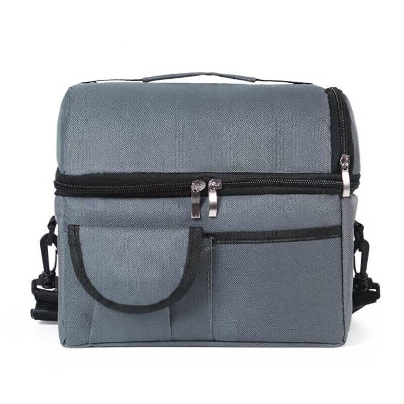 Insulated Lunch Tote Cooler Bag, 8 L, Grey