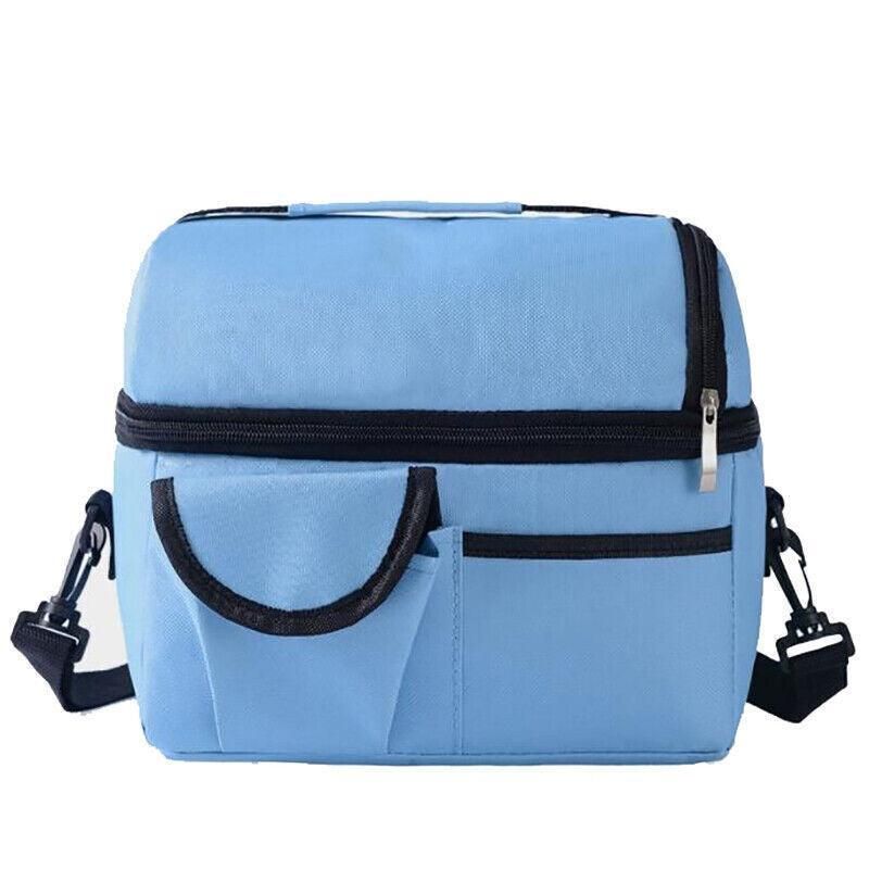 Insulated Lunch Tote Cooler Bag, 8 L, Light Blue