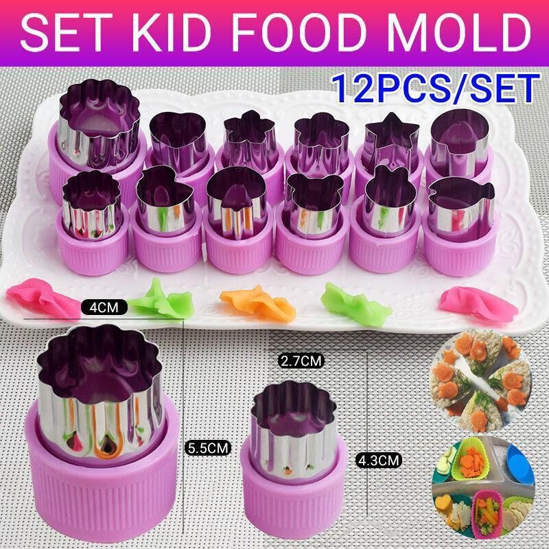 Stainless Steel Mini Food Cutter Set, 12 Pieces